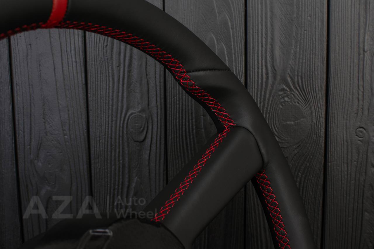 Steering wheel GM, OBS (1988-1994) Custom shape Napa/Red details - Image 14
