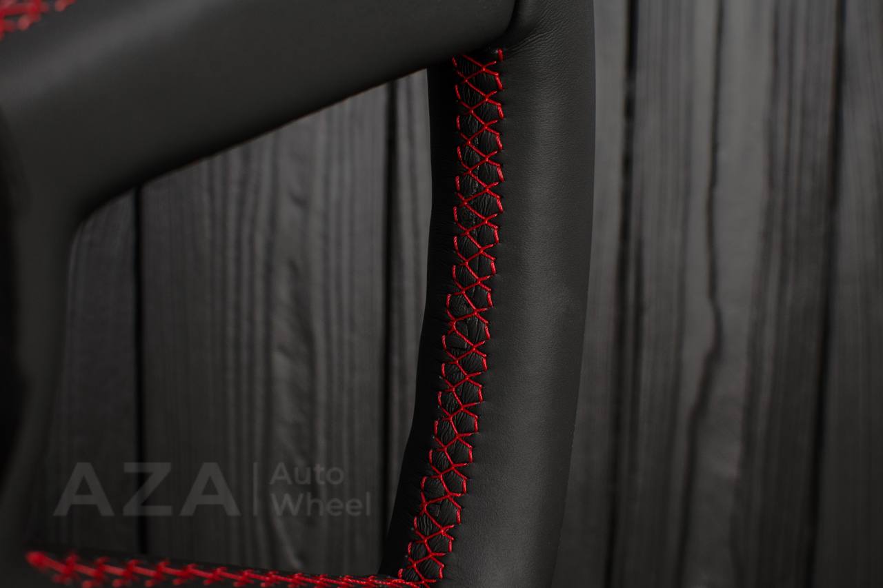 Steering wheel GM, OBS (1988-1994) Custom shape Napa/Red details - Image 15