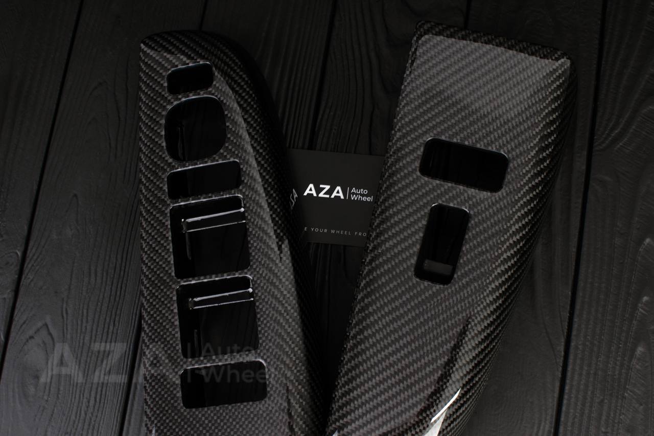2003-06 GM Silverado/ SIERRA/(CREW CAB)Tahoe/Suburban Window switch trim bezel Set 2×2 TWILL CARBON - Image 3
