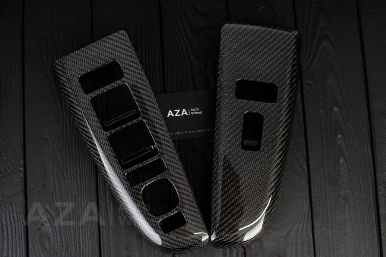 2003-06 GM Silverado/ SIERRA/(CREW CAB)Tahoe/Suburban Window switch trim bezel Set 2×2 TWILL CARBON - Image 5