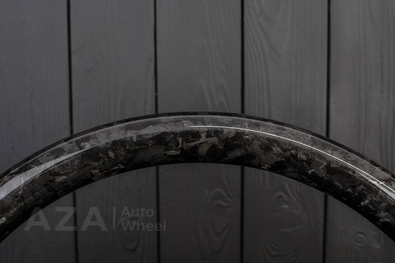 Steering wheel Square Body GM C/K/C10/C5/K5/K10/K20/K30 (1973-1987) Forged carbon fiber/Perforated leather (can be any color stitching and stripe) - Image 6