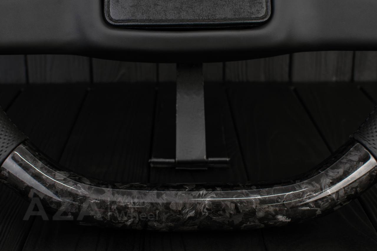 Steering wheel Square Body GM C/K/C10/C5/K5/K10/K20/K30 (1973-1987) Forged carbon fiber/Perforated leather (can be any color stitching and stripe) - Image 11