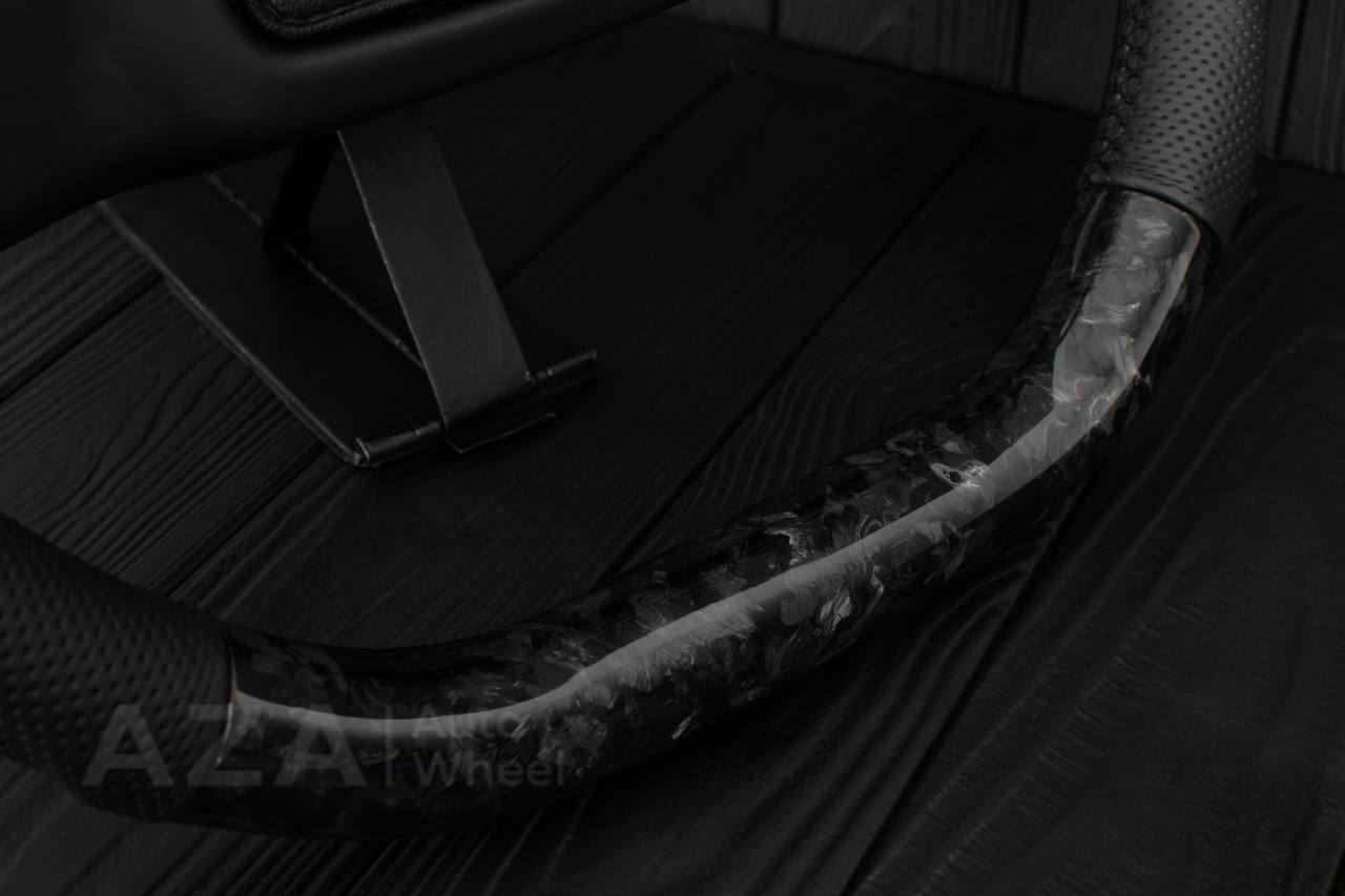 Steering wheel Square Body GM C/K/C10/C5/K5/K10/K20/K30 (1973-1987) Forged carbon fiber/Perforated leather (can be any color stitching and stripe) - Image 12