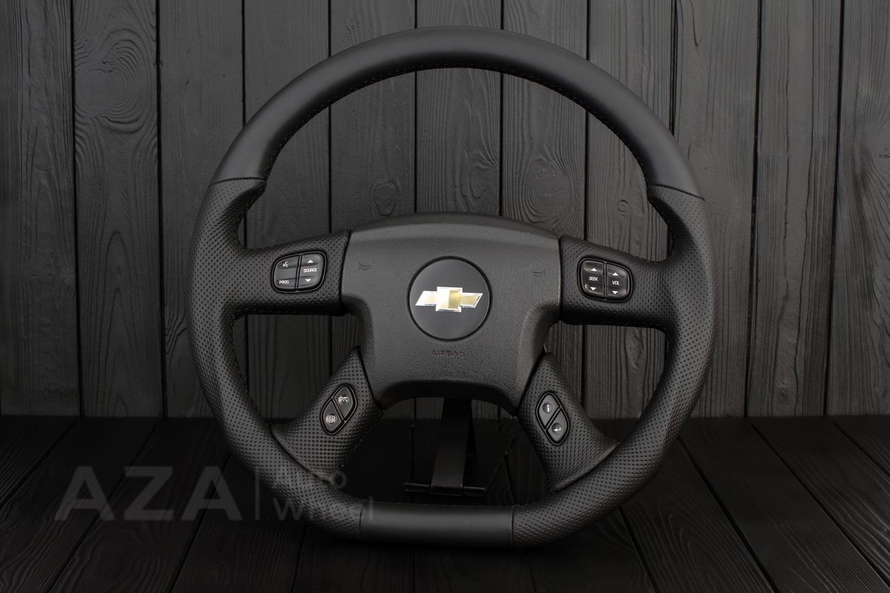 Steering wheel GM, Silverado, Sierra, Yukon, H2, Trailblazer, Denali (2003+) Napa/Perforated leather - Image 3