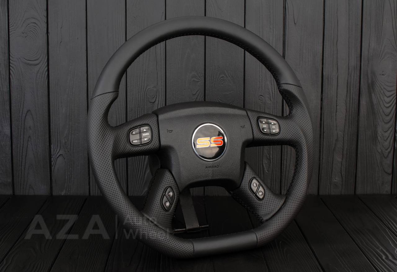 Steering wheel GM, Silverado, Sierra, Yukon, H2, Trailblazer, Denali (2003+) Napa/Perforated leather - Image 5