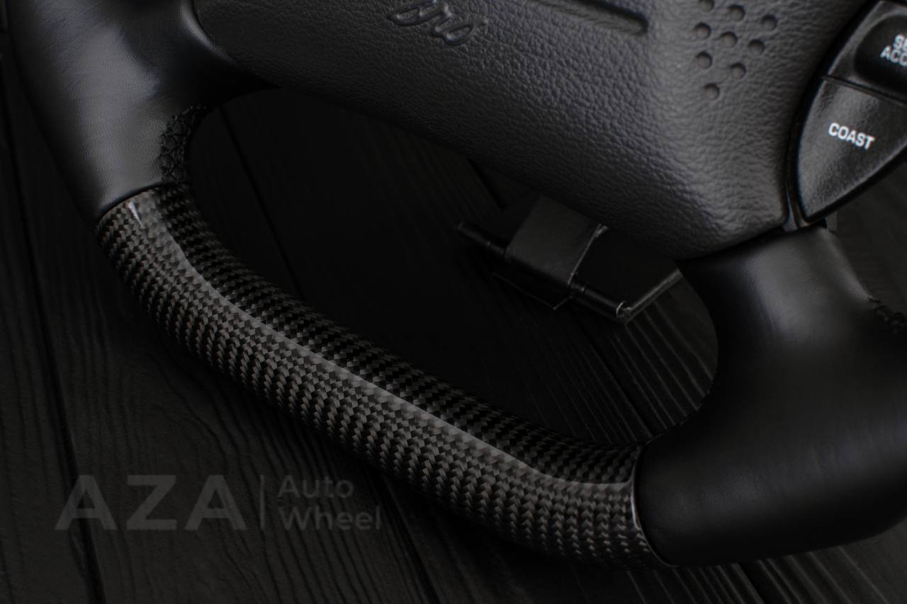 Steering wheel Ford Mustang 94-2004 GT Cobra Carbon fiber/Smooth leather/Red leather stripe - Image 9