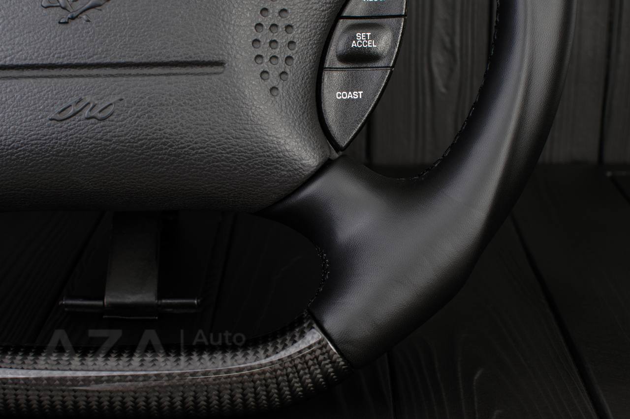 Steering wheel Ford Mustang 94-2004 GT Cobra Carbon fiber/Smooth leather/Red leather stripe - Image 16