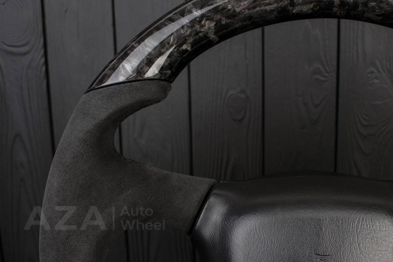 Steering wheel GM Silverado, Sierra, Escalade, Yukon, S10, Blazer, Tahoe, Suburban (1998-2002) Forged Carbon fiber/Alcantara - Image 5