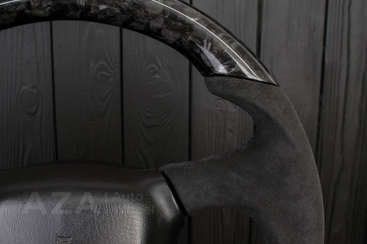 Steering wheel GM Silverado, Sierra, Escalade, Yukon, S10, Blazer, Tahoe, Suburban (1998-2002) Forged Carbon fiber/Alcantara - Image 6