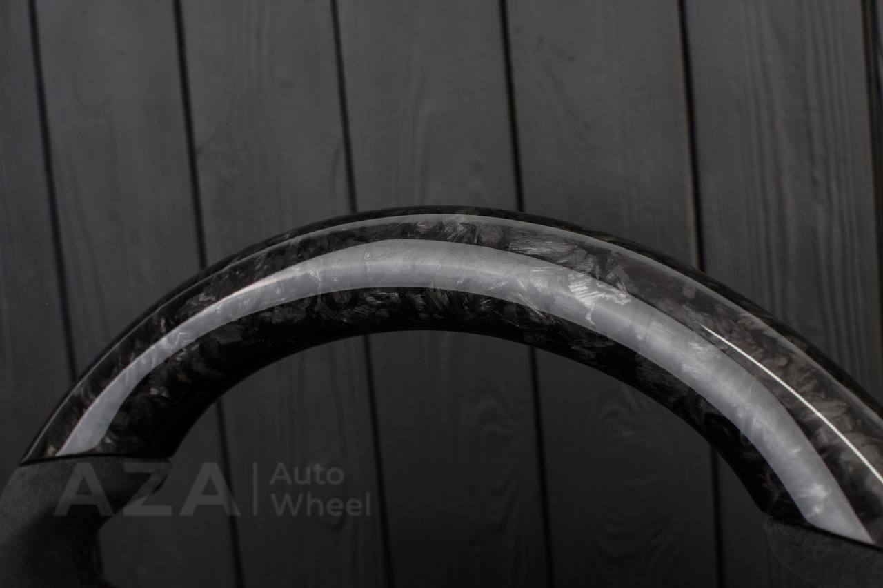 Steering wheel GM Silverado, Sierra, Escalade, Yukon, S10, Blazer, Tahoe, Suburban (1998-2002) Forged Carbon fiber/Alcantara - Image 7