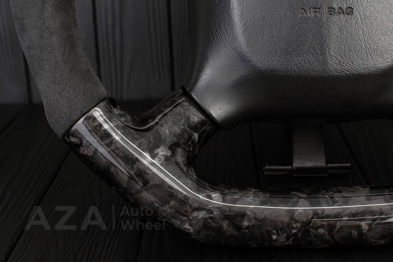 Steering wheel GM Silverado, Sierra, Escalade, Yukon, S10, Blazer, Tahoe, Suburban (1998-2002) Forged Carbon fiber/Alcantara - Image 15
