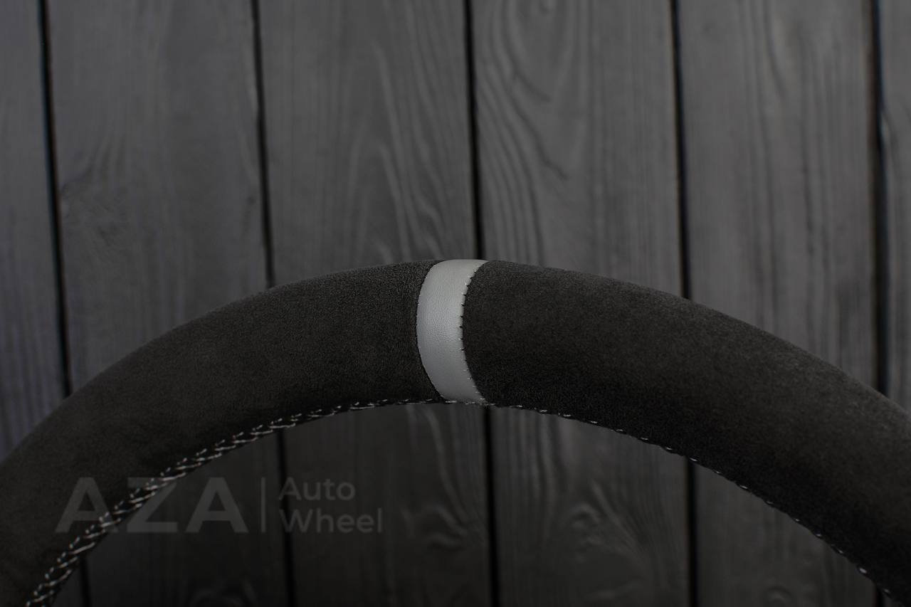 Steering wheel Ford F150/F250/F350 97-2007 Alcantara/Perforated leather/Grey details - Image 7