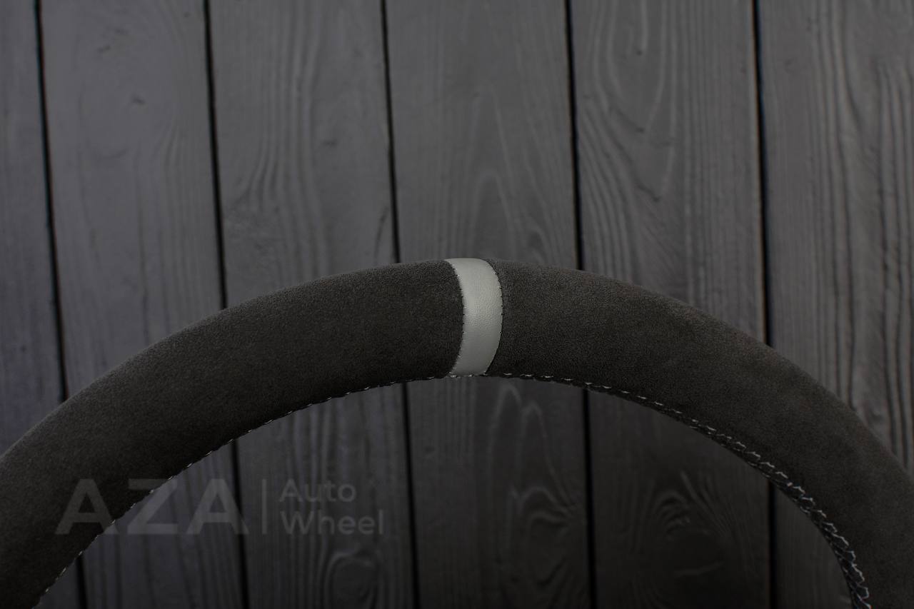 Steering wheel Ford F150/F250/F350 97-2007 Alcantara/Perforated leather/Grey details - Image 8