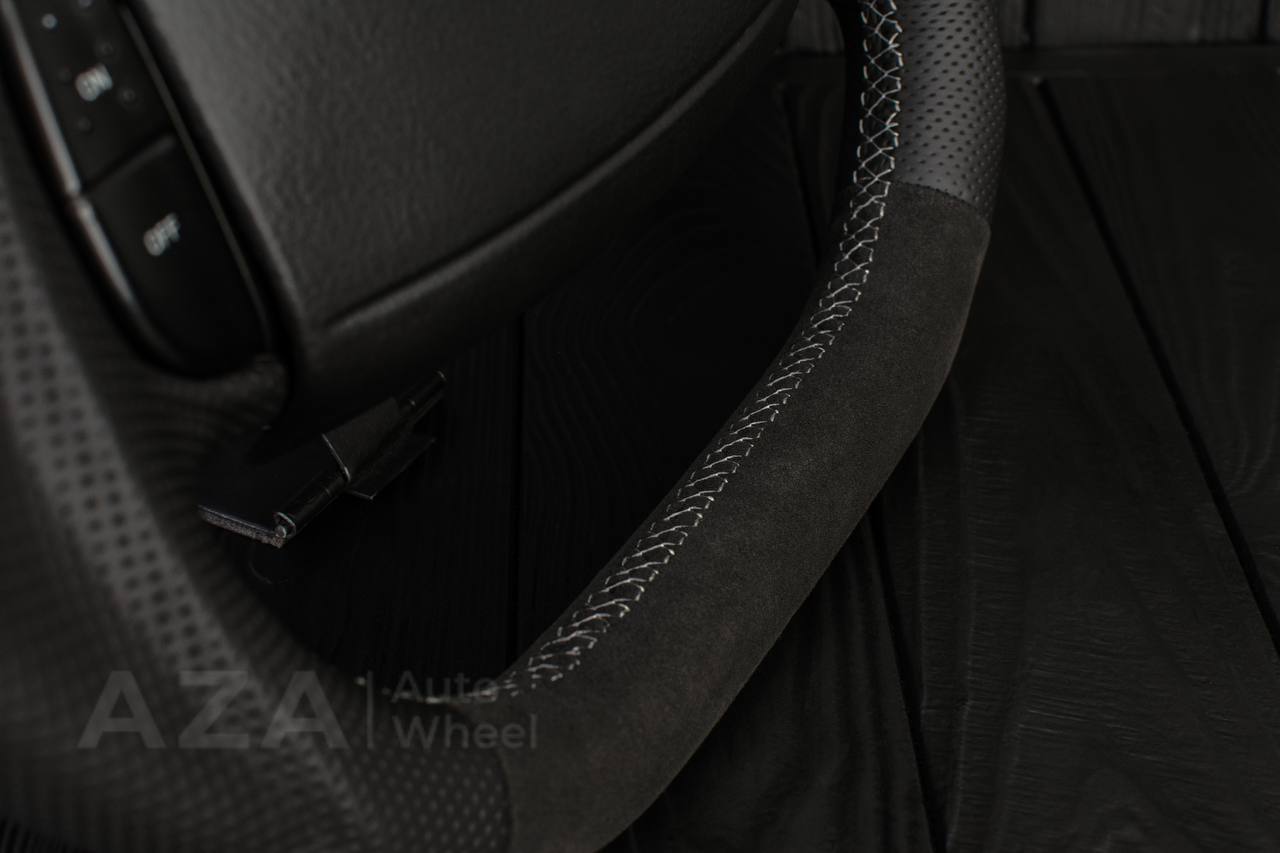 Steering wheel Ford F150/F250/F350 97-2007 Alcantara/Perforated leather/Grey details - Image 10