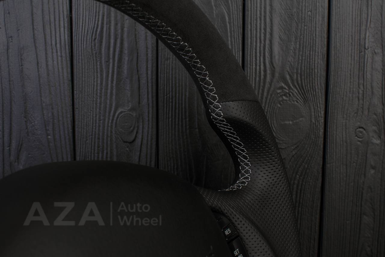 Steering wheel Ford F150/F250/F350 97-2007 Alcantara/Perforated leather/Grey details - Image 12