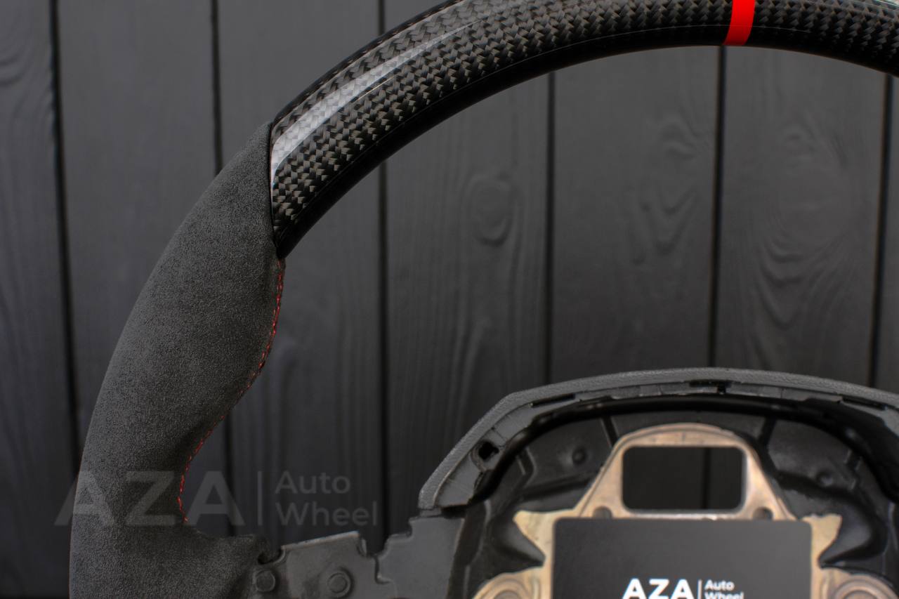 Steering wheel Lamborghini Aventador Carbon fiber/Alcantara/Red stripe (any color details) - Image 11