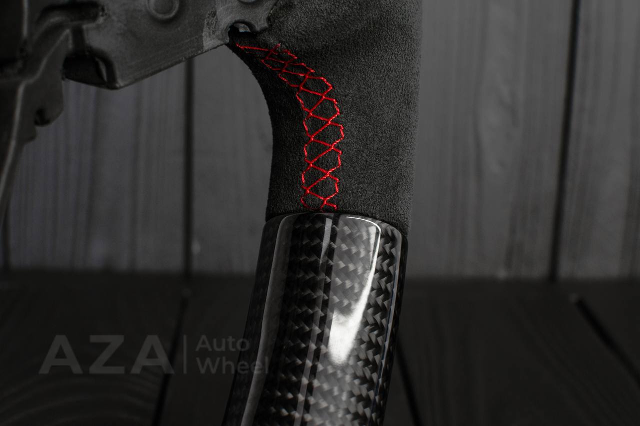 Steering wheel Lamborghini Aventador Carbon fiber/Alcantara/Red stripe (any color details) - Image 13