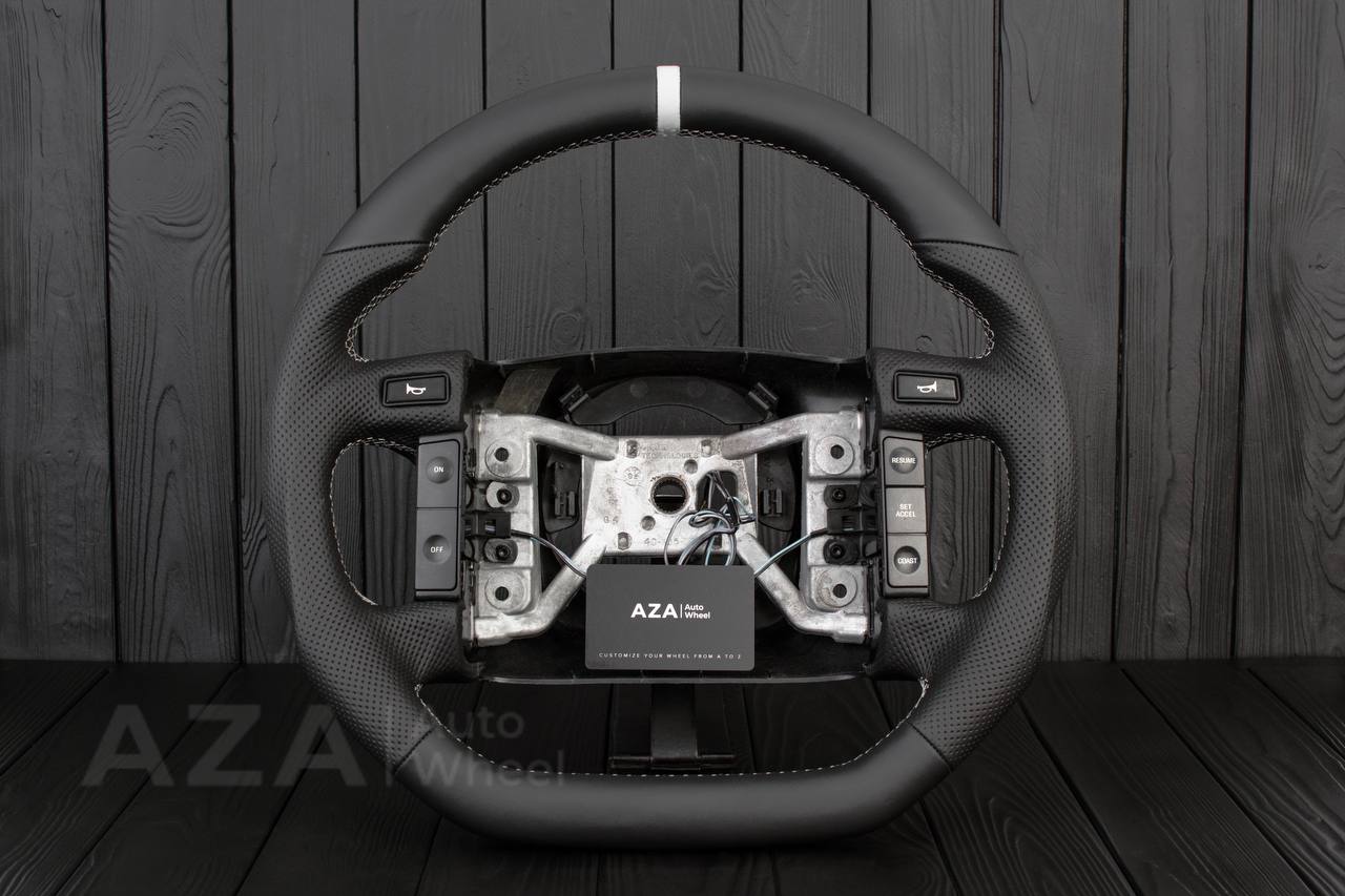 Steering wheel Ford Bronco F150/F250/F350 1994-1996 Napa/Perforated leather/White details (can be any color)