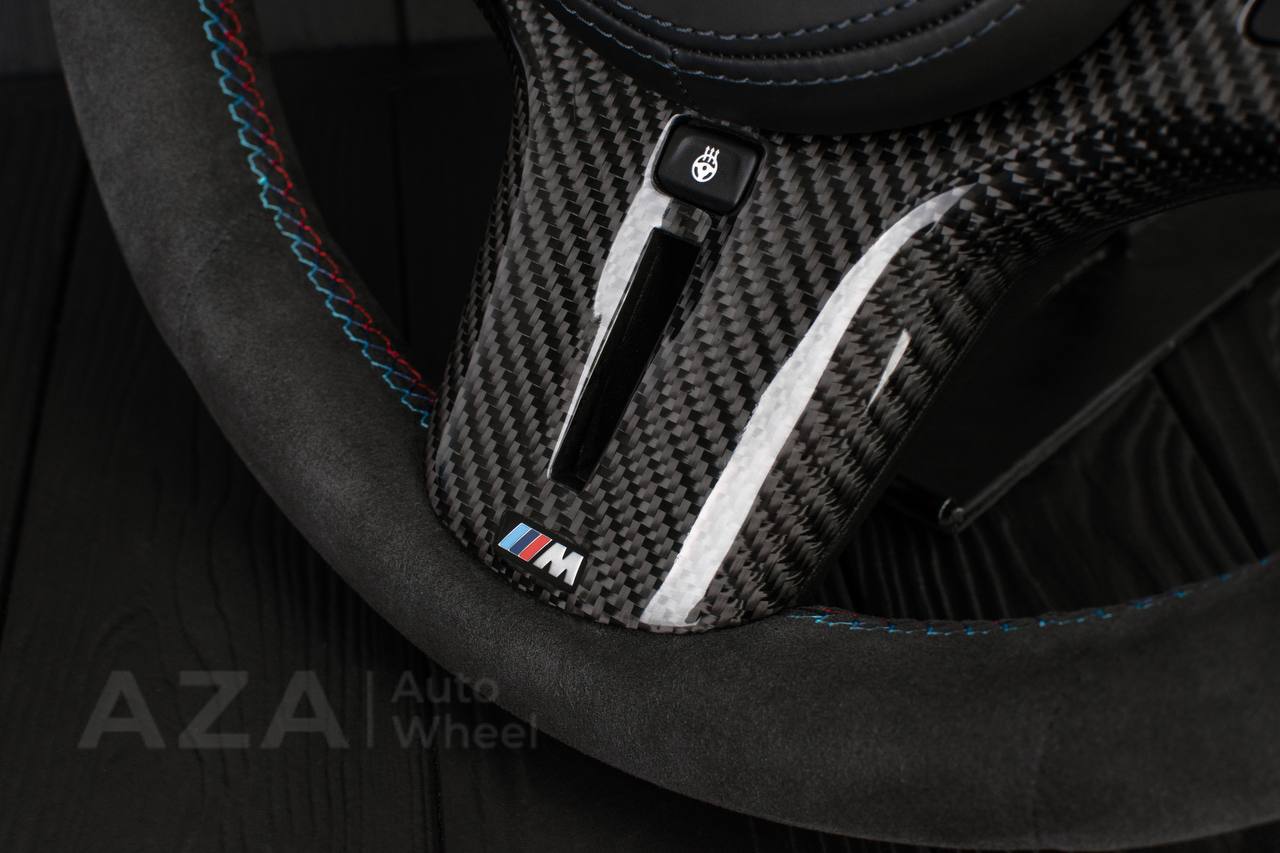 Steering wheel 2017+ BMW F90 M5 G80 M3 M4 M8 X5M X6M X3M X4M Heated Carbon fiber trims+paddles/Alcantara/Led screen - Image 6