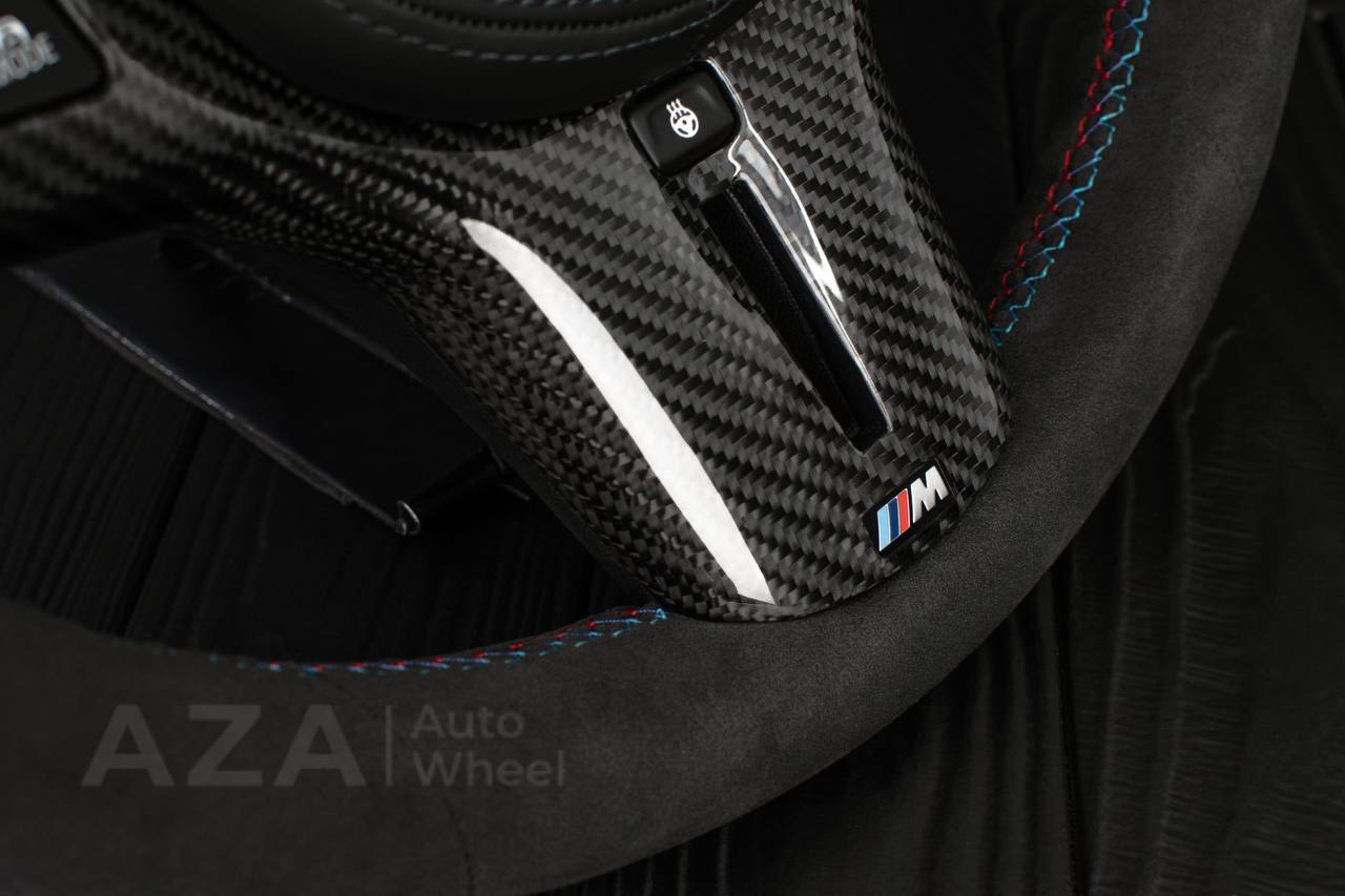 Steering wheel 2017+ BMW F90 M5 G80 M3 M4 M8 X5M X6M X3M X4M Heated Carbon fiber trims+paddles/Alcantara/Led screen - Image 8