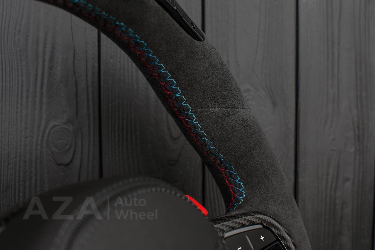 Steering wheel 2017+ BMW F90 M5 G80 M3 M4 M8 X5M X6M X3M X4M Heated Carbon fiber trims+paddles/Alcantara/Led screen - Image 9