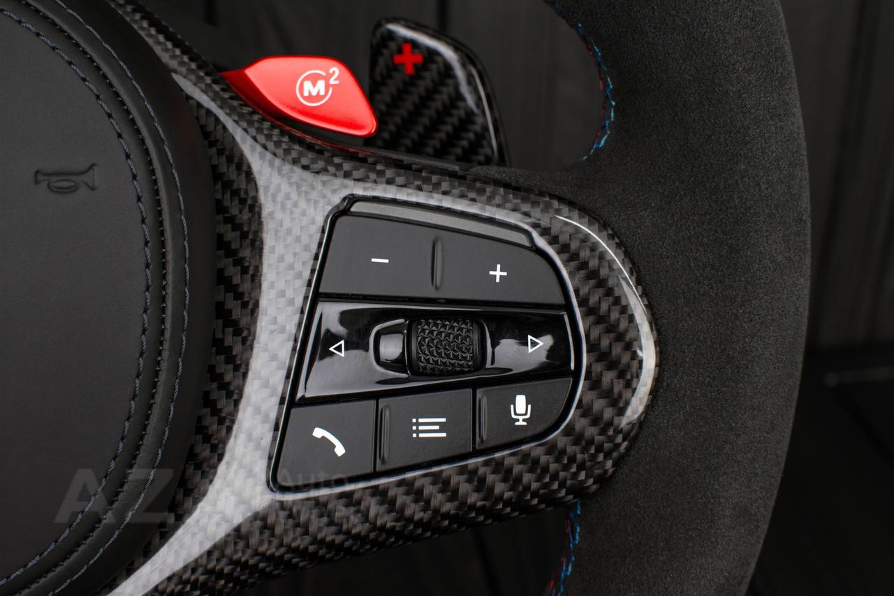 Steering wheel 2017+ BMW F90 M5 G80 M3 M4 M8 X5M X6M X3M X4M Heated Carbon fiber trims+paddles/Alcantara/Led screen - Image 12