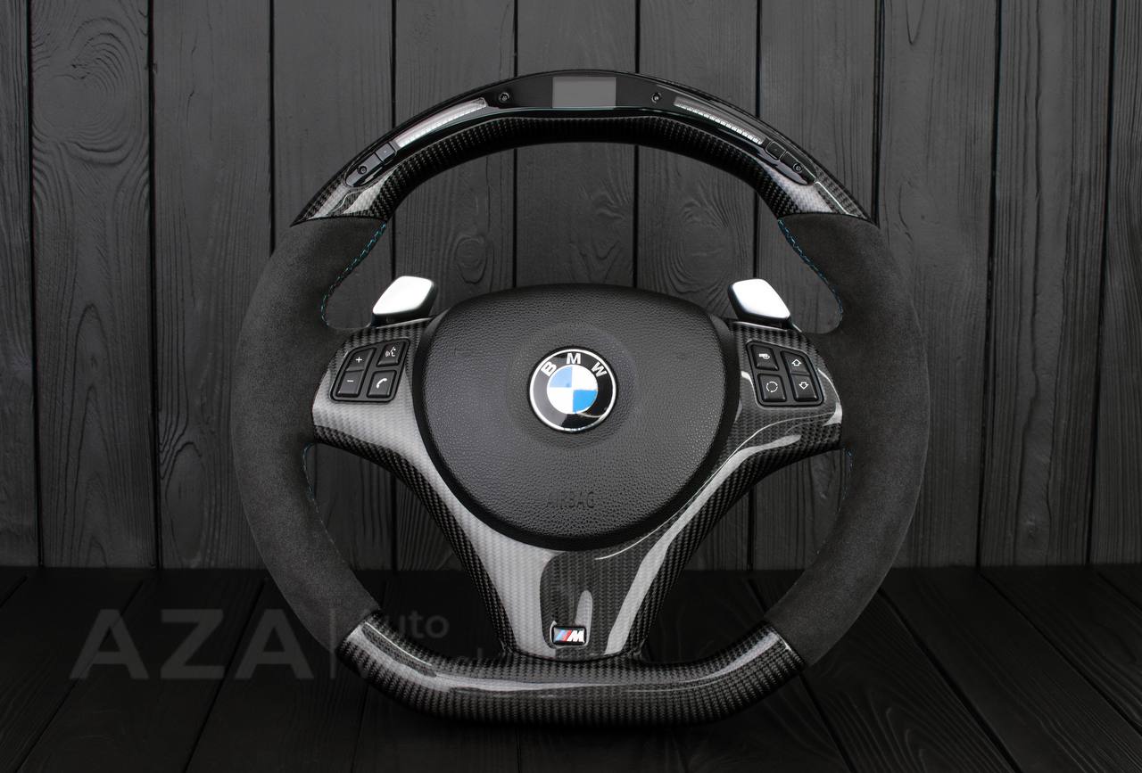 Steering wheel BMW E9X E8X Сarbon fiber/Alcantara/Led screen