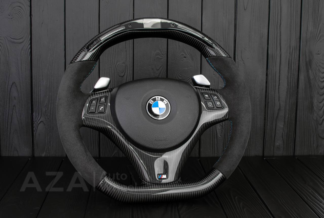 Steering wheel BMW E9X E8X Сarbon fiber/Alcantara/Led screen - Image 3