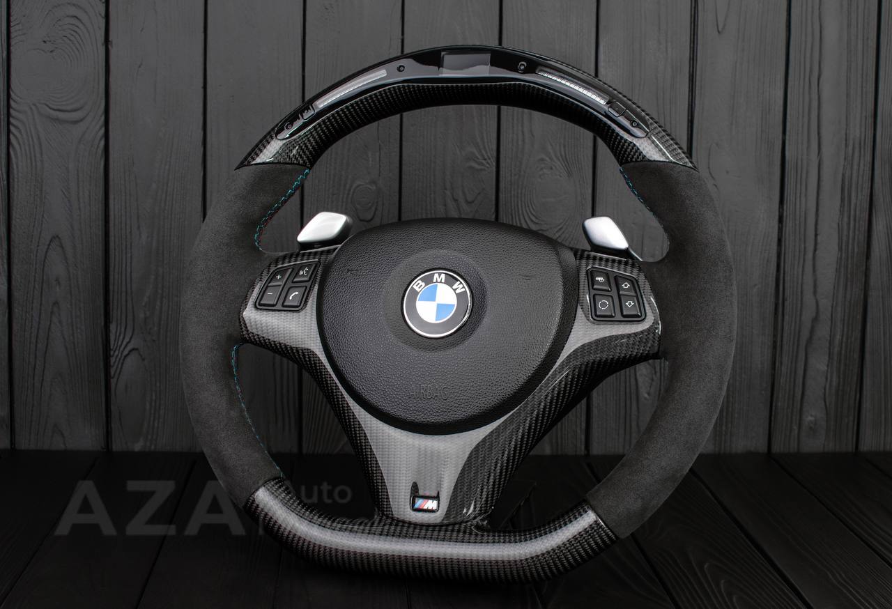 Steering wheel BMW E9X E8X Сarbon fiber/Alcantara/Led screen - Image 4