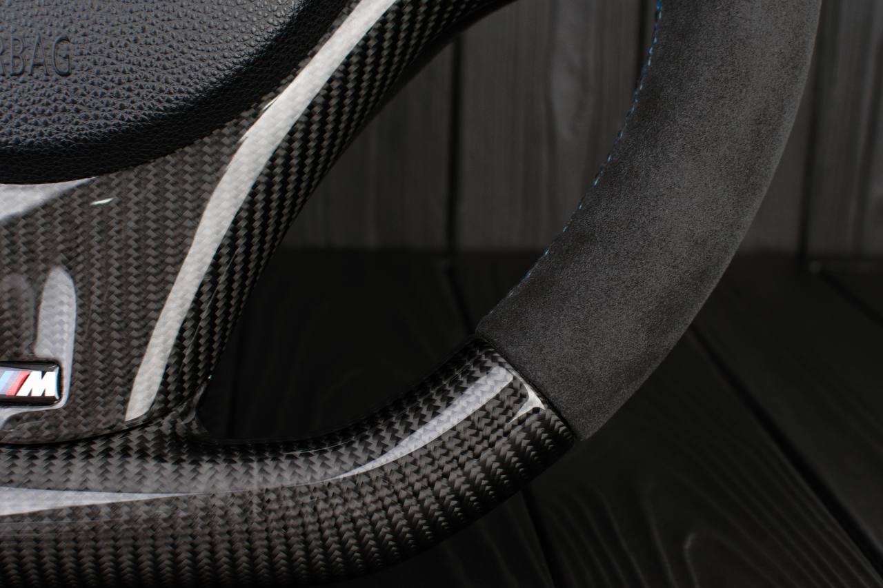 Steering wheel BMW E9X E8X Сarbon fiber/Alcantara/Led screen - Image 9