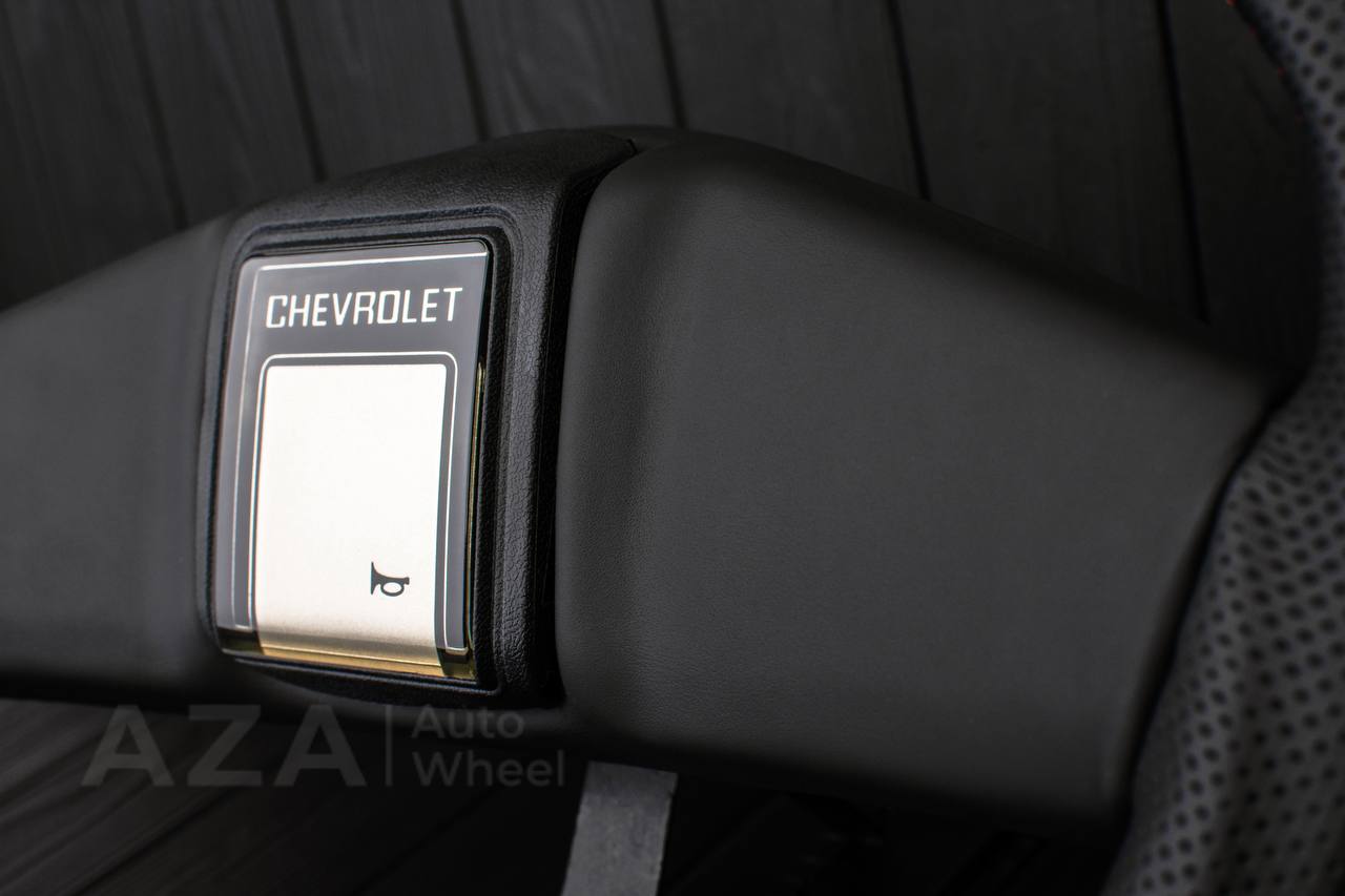 Steering wheel Square Body GM C/K/C10/C5/K5/K10/K20/K30 (1973-1987) Carbon fiber/Perforated leather/Red stripe (can be any color stitching and stripe) - Image 16