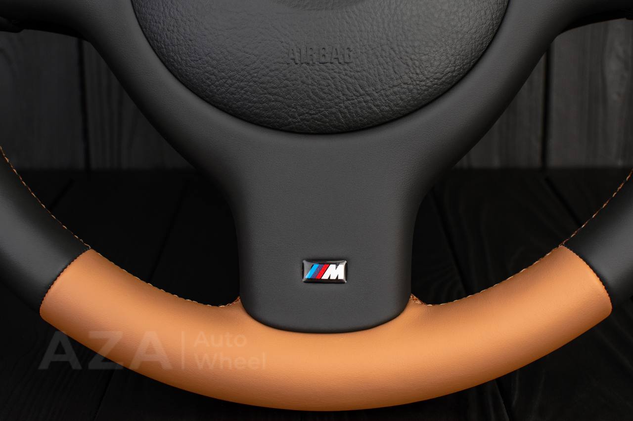 Steering wheel BMW E46/E39 Cinnamon/Black Napa leather - Image 6