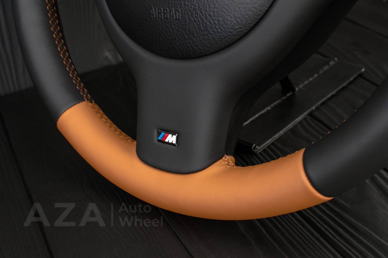 Steering wheel BMW E46/E39 Cinnamon/Black Napa leather - Image 7
