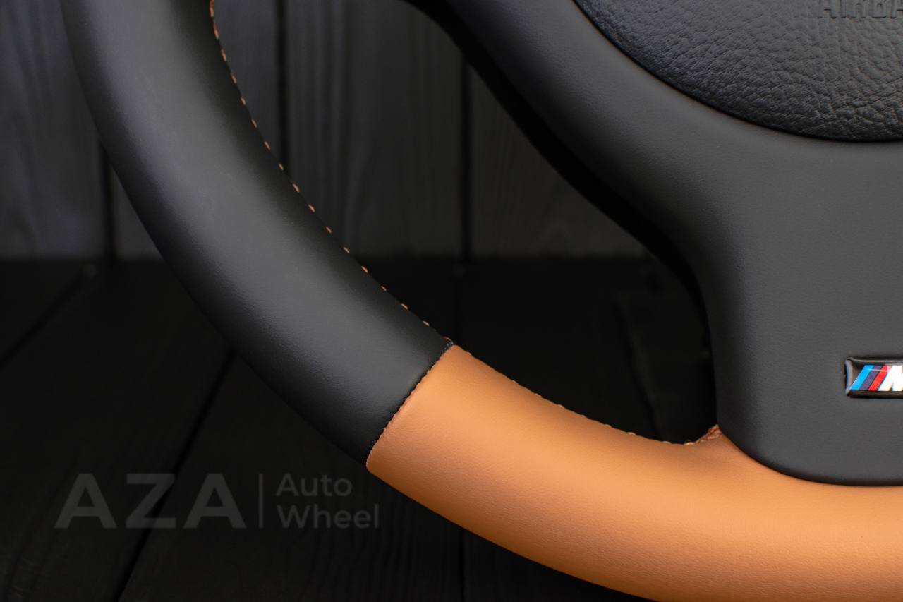 Steering wheel BMW E46/E39 Cinnamon/Black Napa leather - Image 9