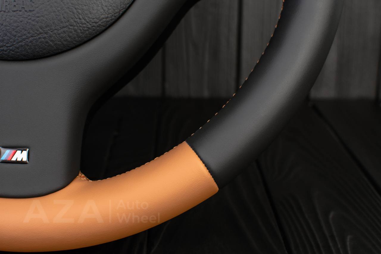 Steering wheel BMW E46/E39 Cinnamon/Black Napa leather - Image 10