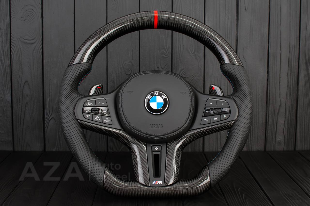 Steering wheel BMW G20 3 SERIES /G30 5 SERIES /G05 X5 / G07 X7 / G15 8 SERIES/ G11 G12 7 SERIES Carbon fiber/Perforated leather/HEATED/DRIVERS ASSIST