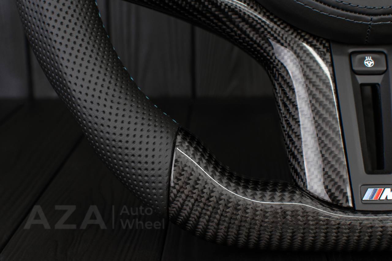 Steering wheel BMW G20 3 SERIES /G30 5 SERIES /G05 X5 / G07 X7 / G15 8 SERIES/ G11 G12 7 SERIES Carbon fiber/Perforated leather/HEATED/DRIVERS ASSIST - Image 11