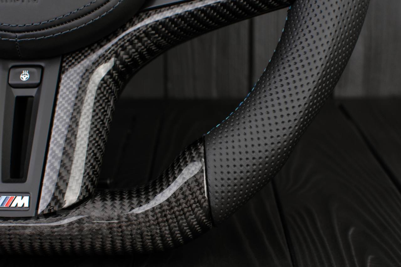 Steering wheel BMW G20 3 SERIES /G30 5 SERIES /G05 X5 / G07 X7 / G15 8 SERIES/ G11 G12 7 SERIES Carbon fiber/Perforated leather/HEATED/DRIVERS ASSIST - Image 12