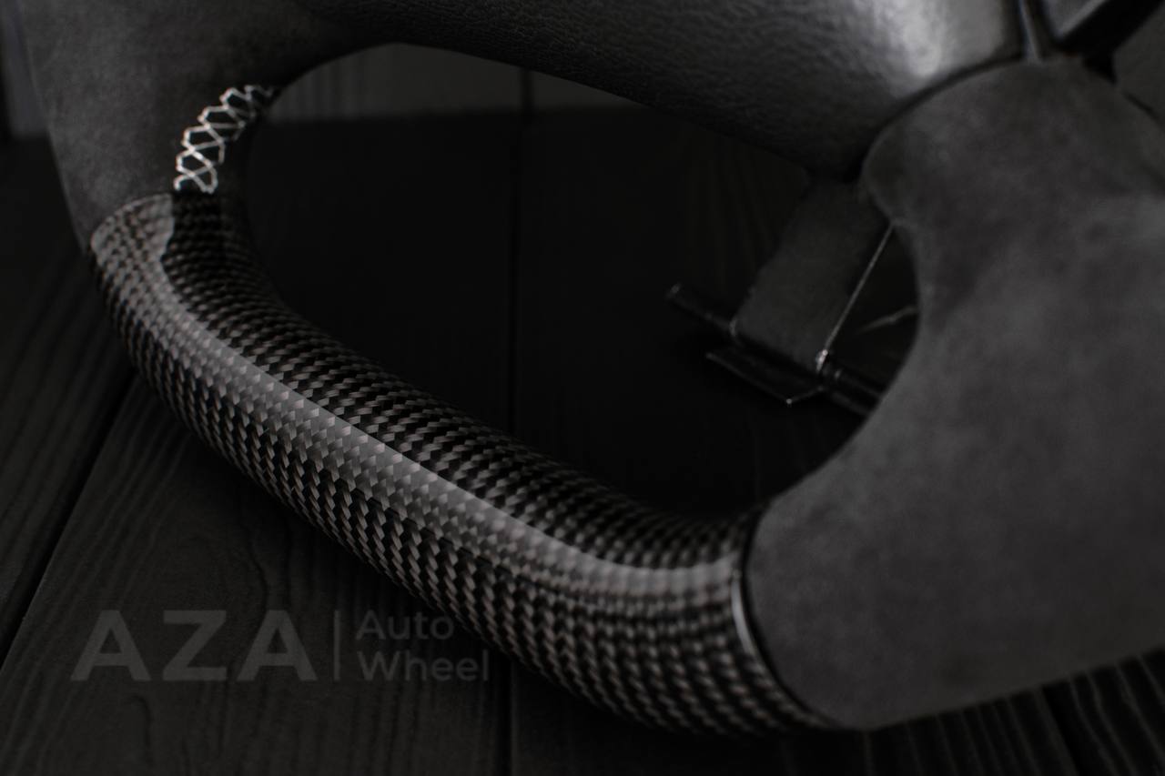 Steering wheel Ford Lightning/Ranger/Explorer 99-2004 Carbon fiber/Alcantara/White details (can be any color per request) - Image 5