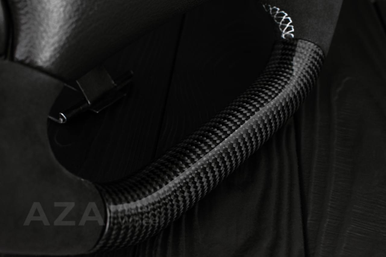 Steering wheel Ford Lightning/Ranger/Explorer 99-2004 Carbon fiber/Alcantara/White details (can be any color per request) - Image 10