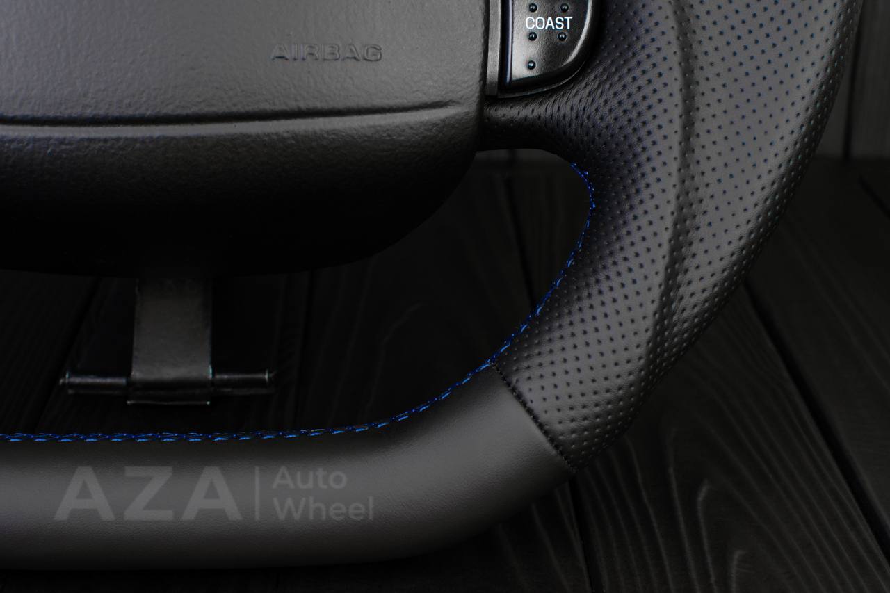 Steering wheel Ford F150/F250/F350 97-2007 Napa/Perforated leather/Blue stripe - Image 8