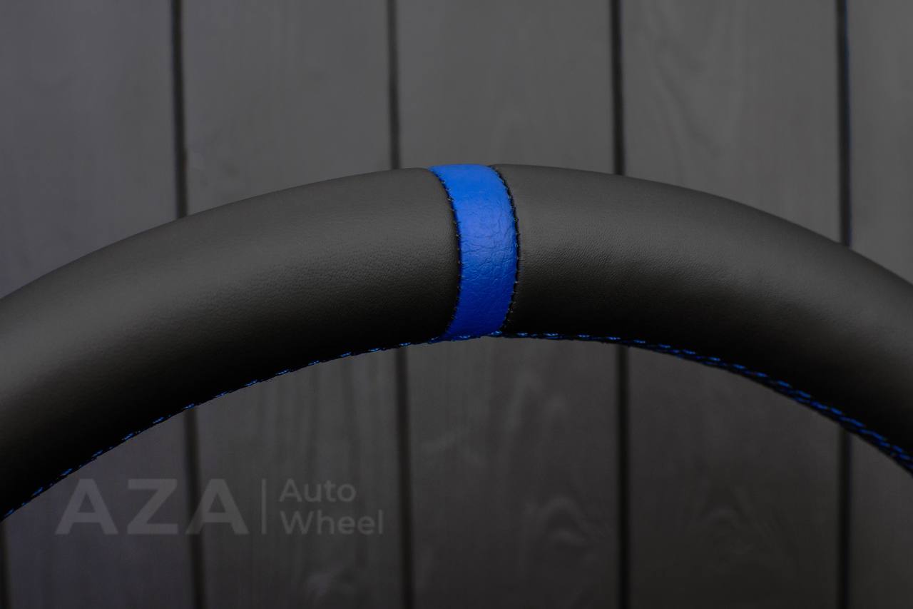 Steering wheel Ford F150/F250/F350 97-2007 Napa/Perforated leather/Blue stripe - Image 12