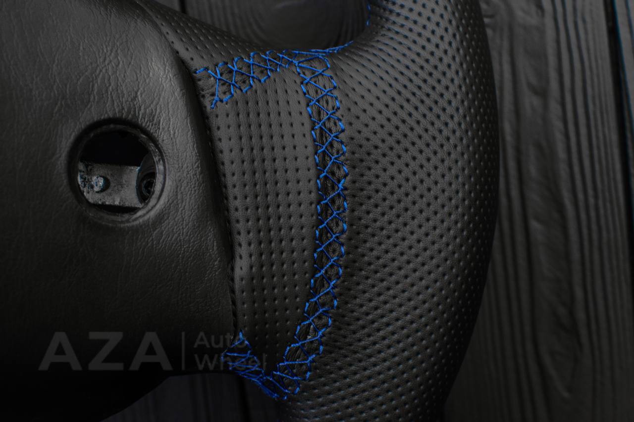 Steering wheel Ford F150/F250/F350 97-2007 Napa/Perforated leather/Blue stripe - Image 15