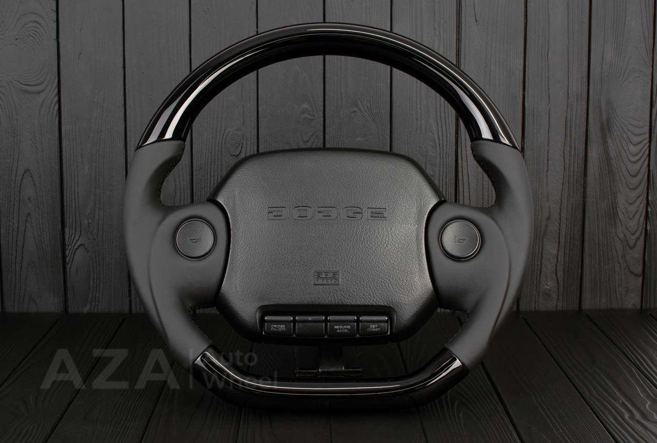 Steering wheel DODGE RAM 1994-2007 Piano black (carbon underneath)/Napa italian leather