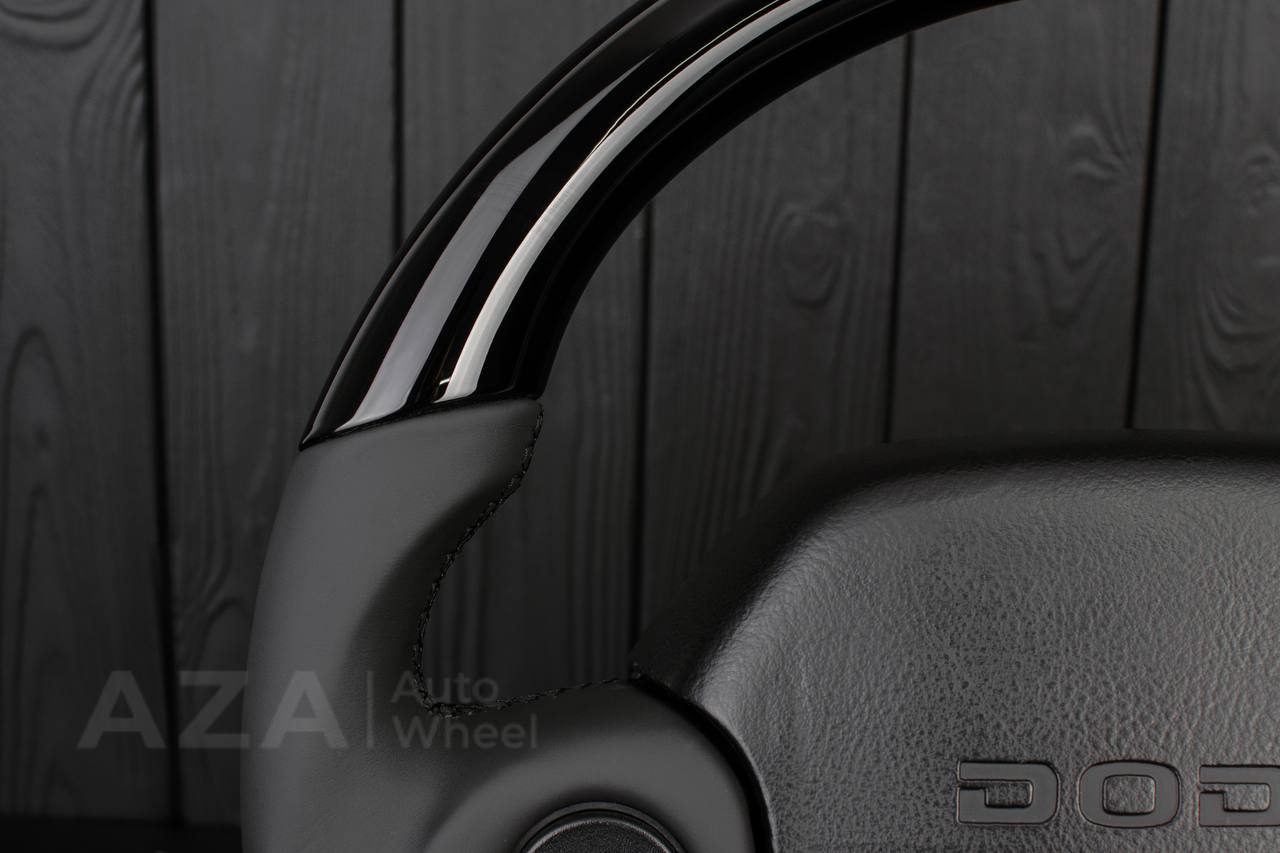 Steering wheel DODGE RAM 1994-2007 Piano black (carbon underneath)/Napa italian leather - Image 6