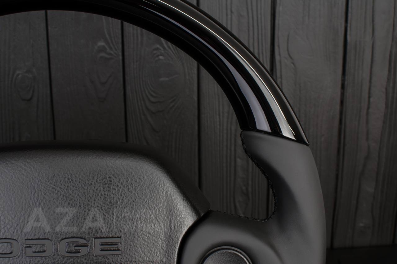 Steering wheel DODGE RAM 1994-2007 Piano black (carbon underneath)/Napa italian leather - Image 8