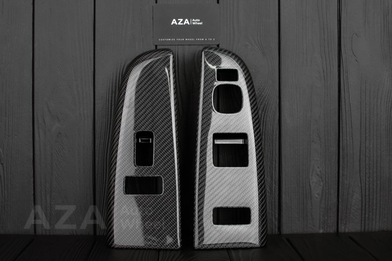 2003-06 GM Window switch trim bezel Set 2×2 TWILL CARBON SINGLE CAB/Regular cab/EXTENDED CAB