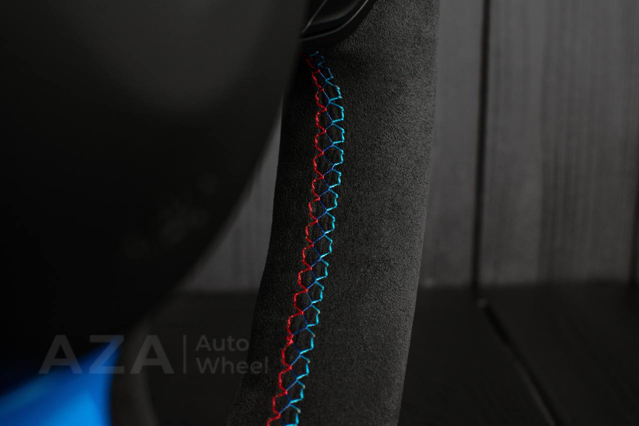 Steering wheel BMW F3X Paddle Napa/Alcantara/Blue stripe/ BLUE GLOSS+ ALCANTARA TRIM INCLUDED - Image 11