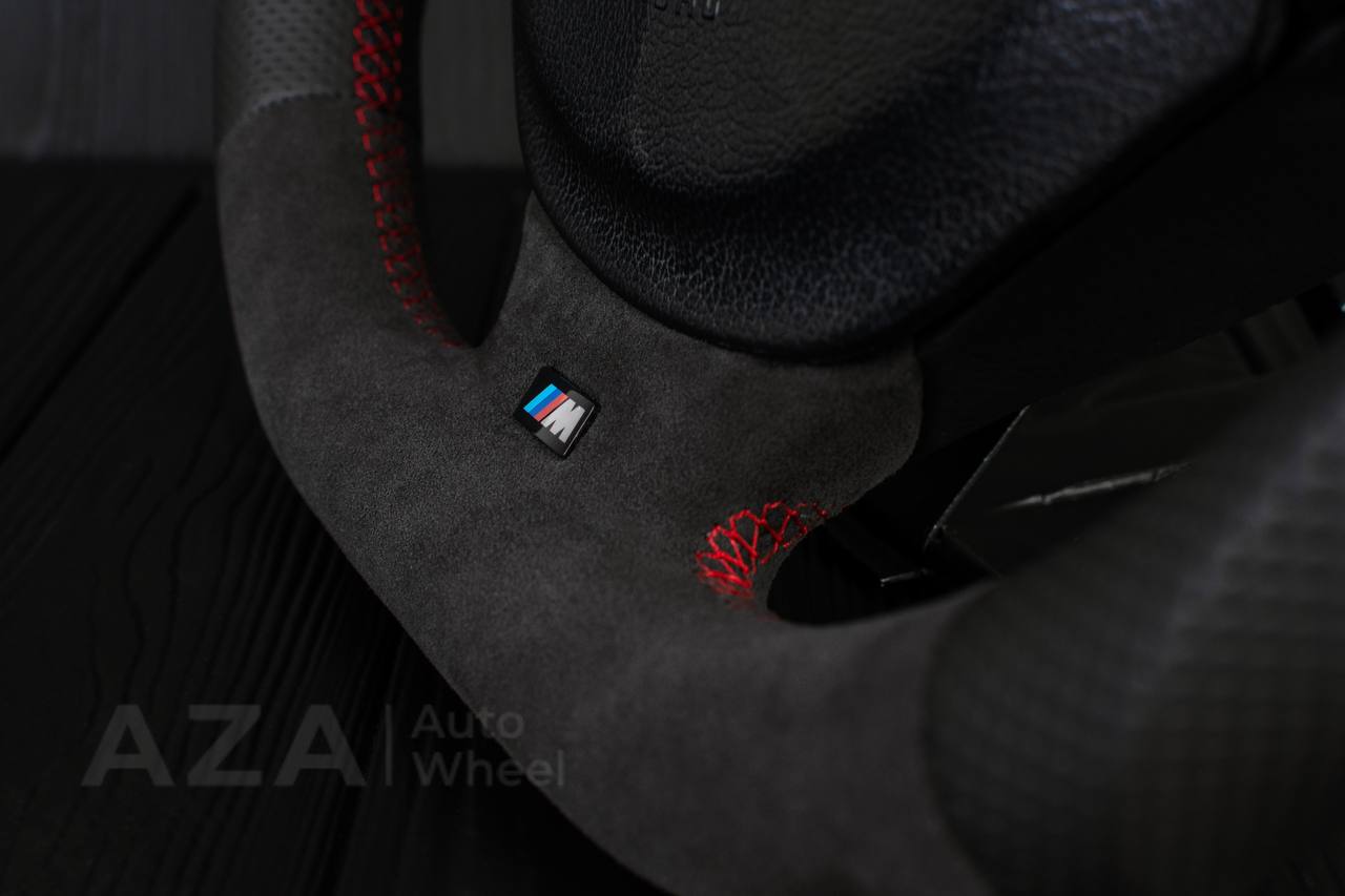 Steering wheel BMW e36 Z3 M roadster Alcantara/Perforated leather/Red details - Image 6