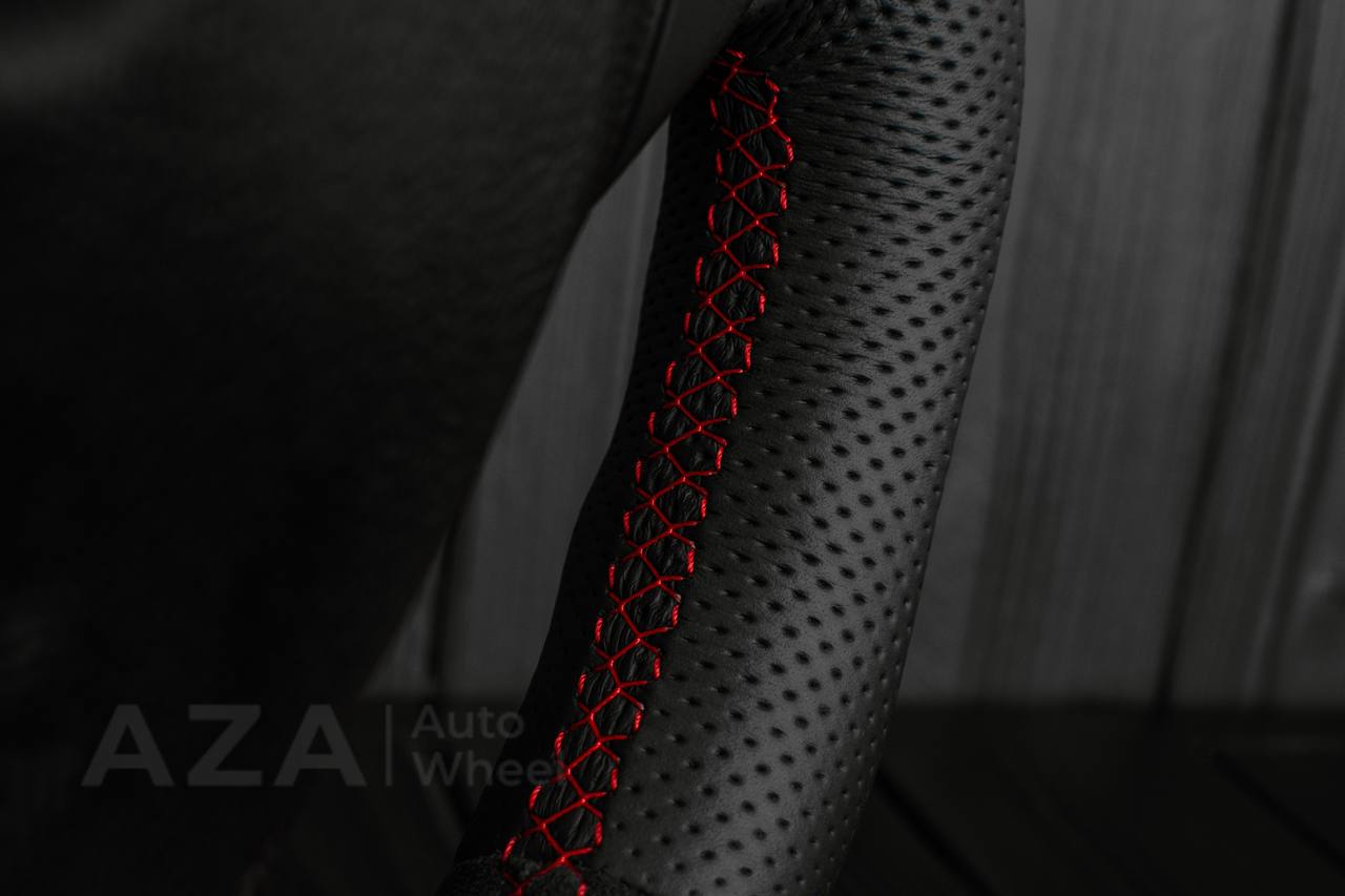 Steering wheel BMW e36 Z3 M roadster Alcantara/Perforated leather/Red details - Image 9